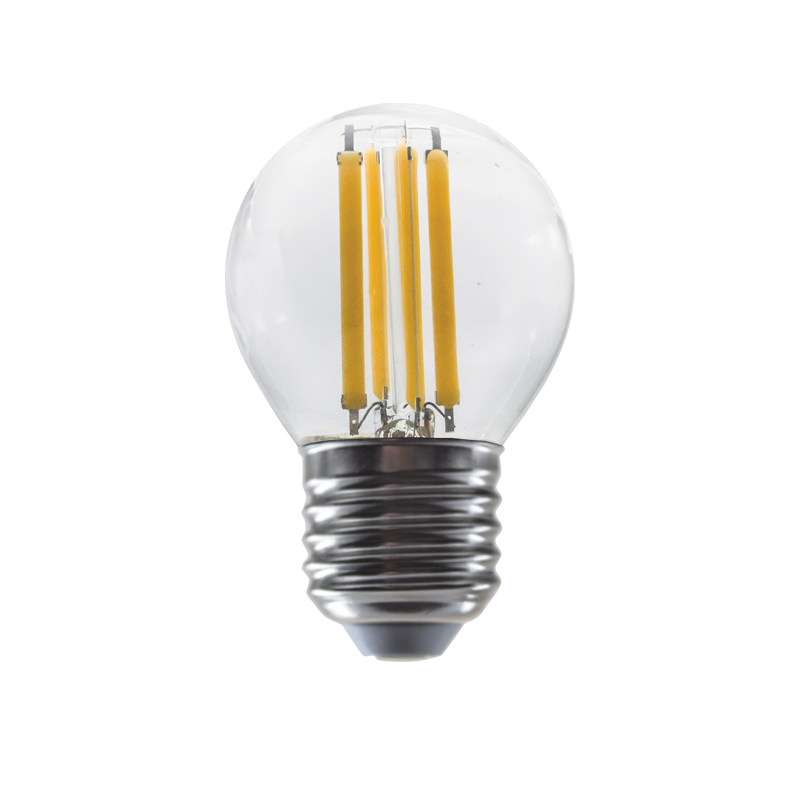 LED FILAMENT E27 G45 6W 6500K 230V AC 780LM RA80 30000H 360° - ledmania.gr
