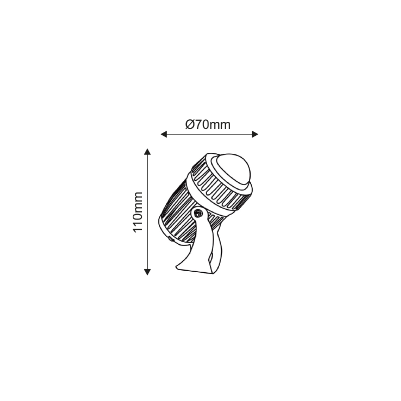 ^LED LUMINAIRE 8W 500LM 4000K 8° 230V AC IP66 Ra>80 30.000HRS - ledmania.gr