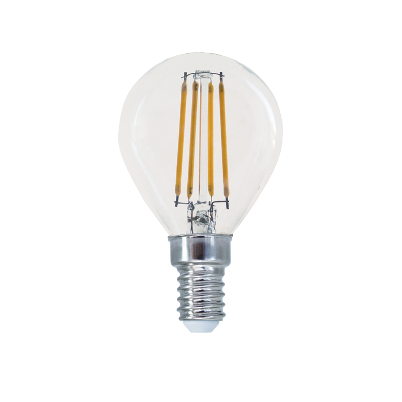 LED FILAMENT E14 DIM G45 5W 4000K 230V AC 690LM RA80 30000H 360° - ledmania.gr