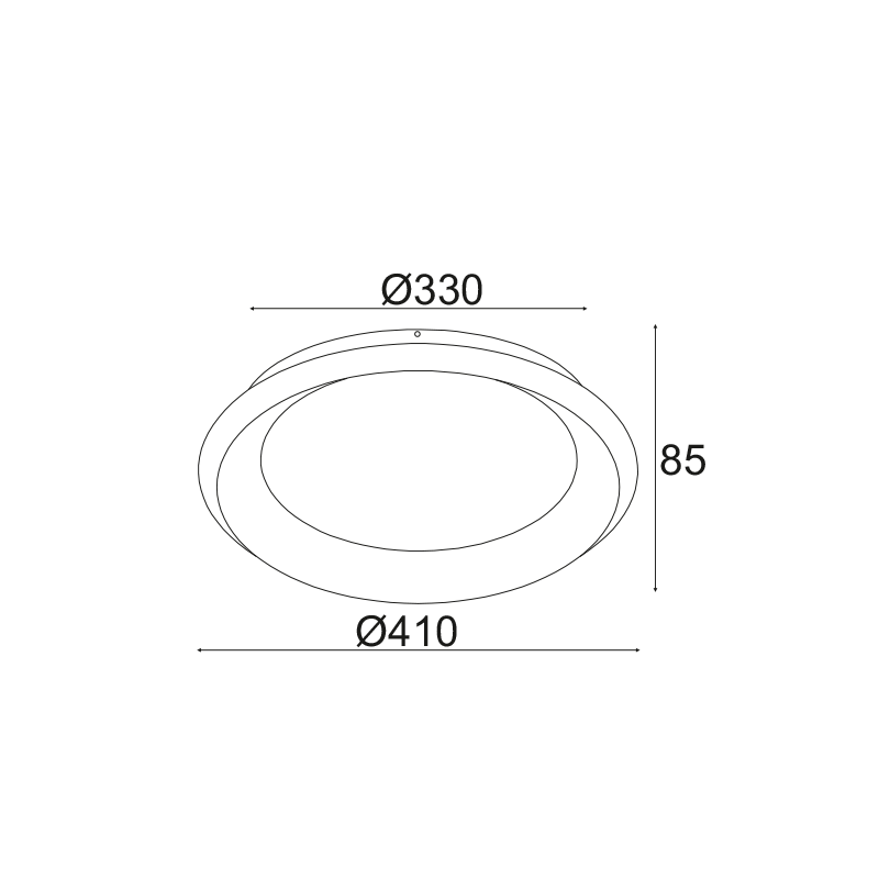 ΟΡΟΦΗΣ Φ/Σ LED 36W CCT 3470LM ΜΑΥΡΟ ΜΕΤΑΛΛΙΚΟ D41XH8,5CM DIANA