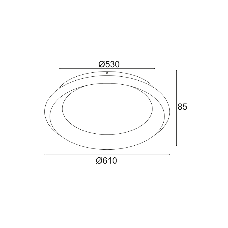 ΟΡΟΦΗΣ Φ/Σ LED 45W CCT 3600LM ΛΕΥΚΟ ΜΕΤΑΛΛΙΚΟ D61XH8,5CM DIANA