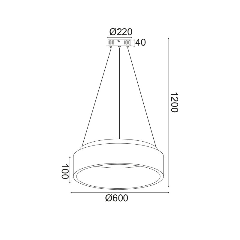 ^ΚΡΕΜΑΣΤΟ Φ/Σ LED 48W 3000K 2630LM ΛΕΥΚΟ ΜΕΤΑΛΛΙΚΟ D60XH120CM APOLLO