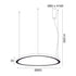 ΚΡΕΜΑΣΤΟ Φ/Σ LED 73W CCT 5800LM HARMONY ΜΑΥΡΟ ΑΛΟΥΜΙΝΙΟ IP20 D80XH120CM - ledmania.gr