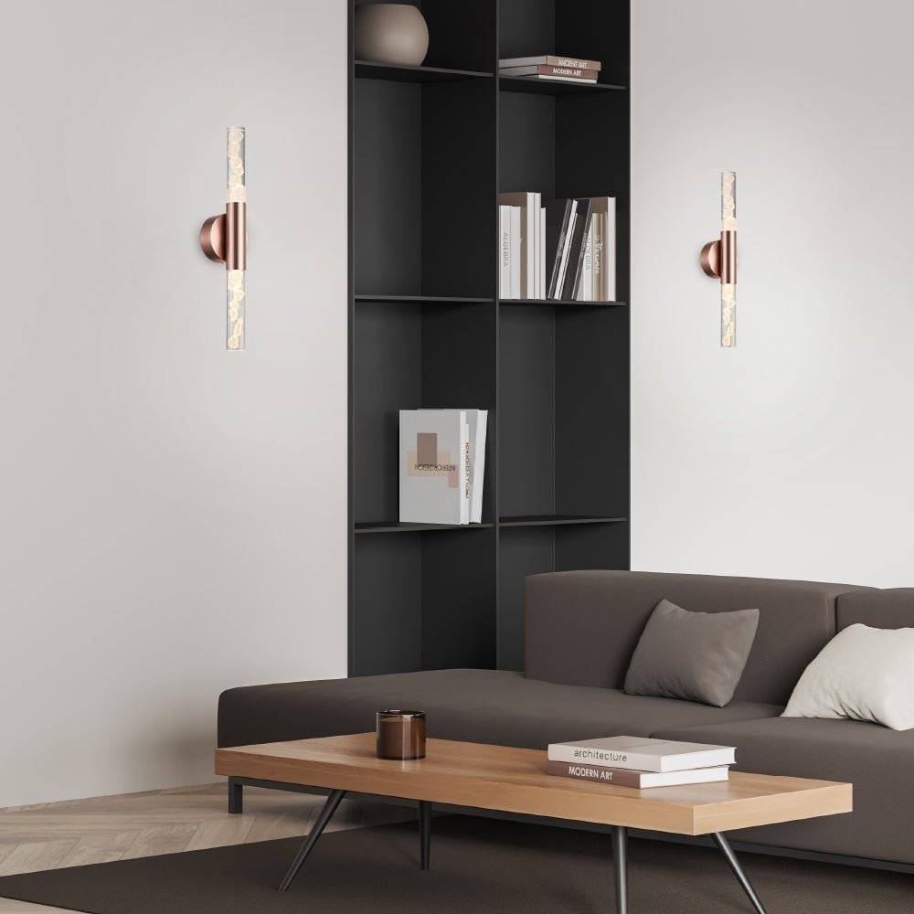 OASIS-ΦΩΤΙΣΤΙΚΟ ΕΠΙΤΟΙΧΟ ΧΑΛΚΙΝΟ ΑΛΟΥΜΙΝΙΟΥ LED COB 13W CCT 650LM IP20 120X88X533MM