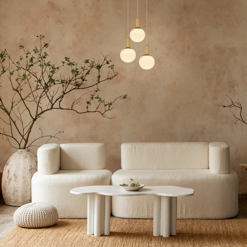 MARBELLA-ΦΩΤΙΣΤΙΚΟ ΚΡΕΜΑΣΤΟ ΤΡΙΦΩΤΟ ΑΜΜΩΔΕΣ ΜΑΥΡΟ ΑΛΟΥΜΙΝΙΟΥ LED SMD 33W CCT 2145LM 440X440X1500MM