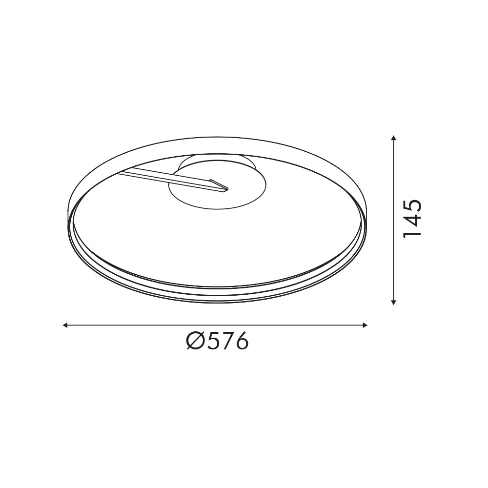 ROLLIE-ΦΩΤΙΣΤΙΚΟ ΟΡΟΦΗΣ ΧΡΥΣΟ ΑΛΟΥΜΙΝΙΟΥ LED SMD 42W CCT 2100LM IP20 Φ576X145MM