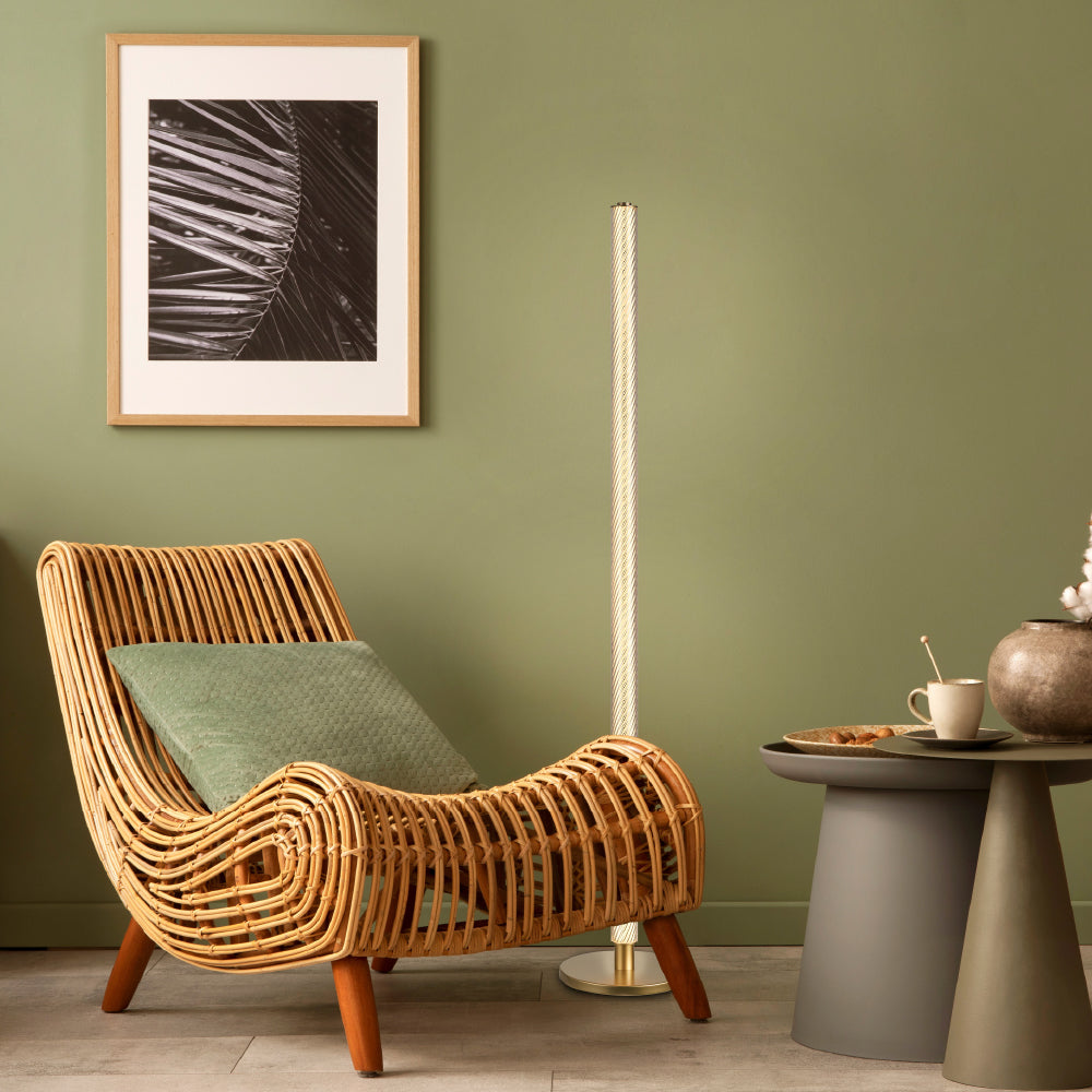 MYSTIQUE-ΦΩΤΙΣΤΙΚΟ ΕΠΙΔΑΠΕΔΙΟ ΧΡΥΣΟ ΑΛΟΥΜΙΝΙΟ LED SMD 36W DIMMABLE 2700K 2160LM IP20 220X220X1485MM