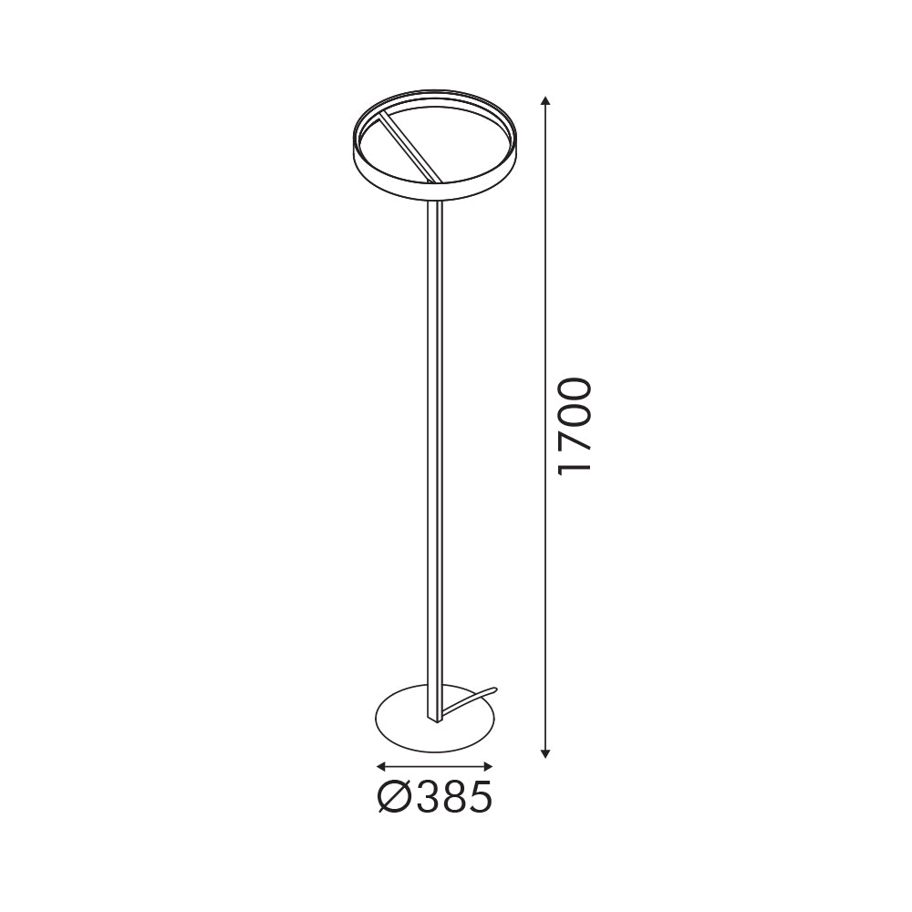 ROLLIE-ΦΩΤΙΣΤΙΚΟ ΔΑΠΕΔΟΥ ΑΜΜΩΔΕΣ ΛΕΥΚΟ ΑΛΟΥΜΙΝΙΟΥ LED SMD 43W DIMMABLE 2700K 2150LM IP20 385X1700MM