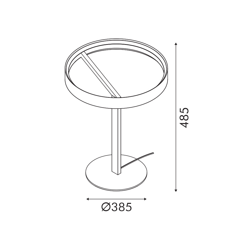 ROLLIE-ΦΩΤΙΣΤΙΚΟ ΕΠΙΤΡΑΠΕΖΙΟ ΧΡΥΣΟ ΑΛΟΥΜΙΝΙΟΥ LED SMD 29W DIMMABLE 2700K 1450LM IP20 385X485MM