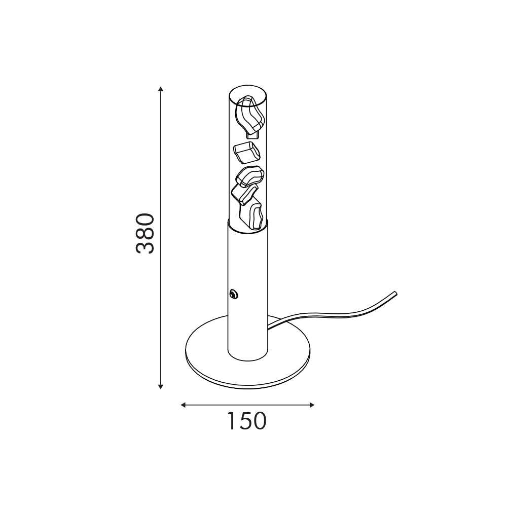 OASIS-ΦΩΤΙΣΤΙΚΟ ΕΠΙΤΡΑΠΕΖΙΟ ΑΜΜΩΔΕΣ ΛΕΥΚΟ ΑΛΟΥΜΙΝΙΟΥ LED COB 7W DIM 2700K 350LM IP20 150X150X380MM