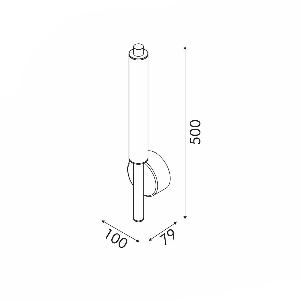 MYSTIQUE-ΦΩΤΙΣΤΙΚΟ ΕΠΙΤΟΙΧΟ ΧΡΥΣΟ ΑΛΟΥΜΙΝΙΟ LED SMD 11W CCT 660LM IP20 100X79X500MM