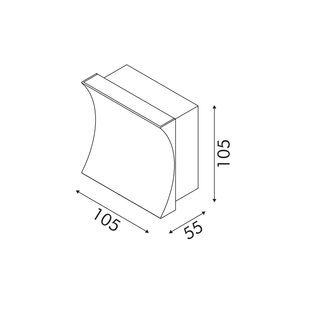 CHESSY-ΦΩΤΙΣΤΙΚΟ ΕΠΙΤΟΙΧΟ ΑΜΜΩΔΕΣ ΛΕΥΚΟ ΑΛΟΥΜΙΝΙΟΥ LED SMD 7W CCT 350LM IP20 105X105X55MM