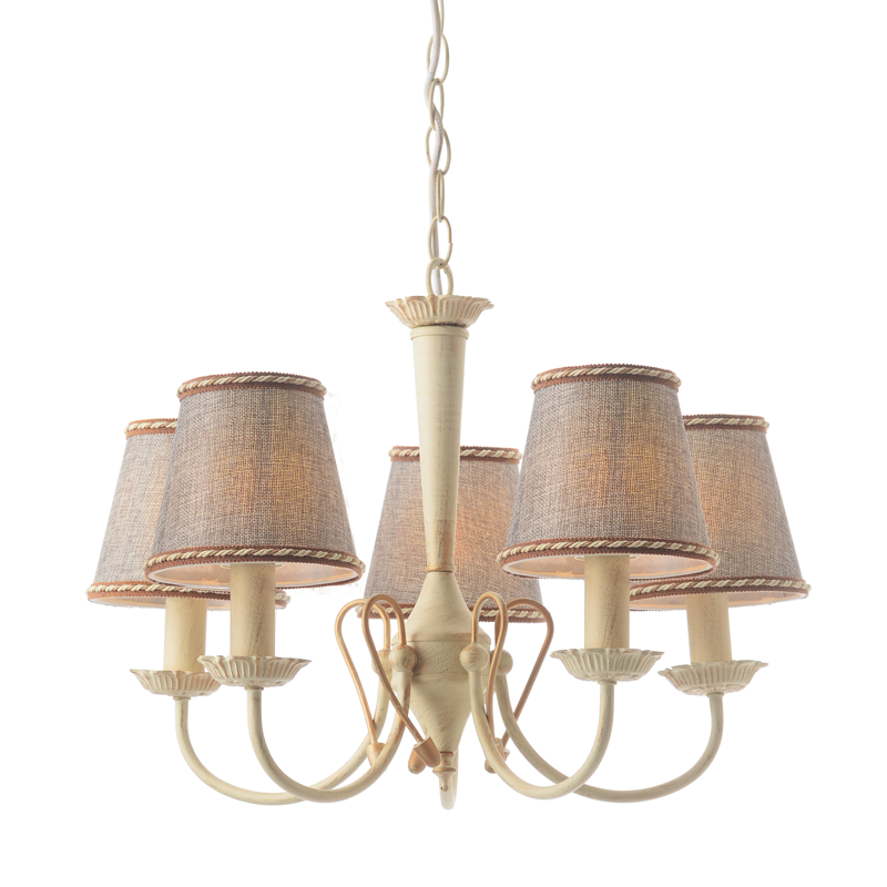 ΚΡΕΜΑΣΤΟ Φ/Σ 5XE14 ΠΑΤΙΝΑ - ΓΚΡΙ ΑΜΠΑΖΟΥΡ Φ54cm AVIGNON - ledmania.gr