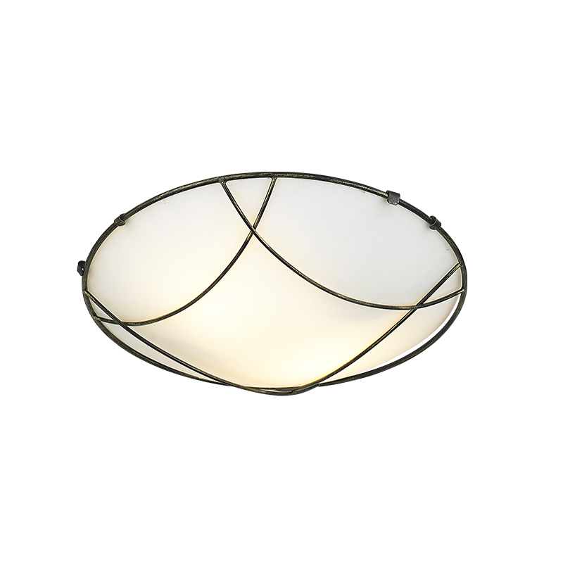 ΠΛΑΦΟΝΙΕΡΑ ΜΕΤΑΛΛΙΚΗ ΜΑΥΡΟ - ΧΡΥΣΟ Φ40CM 3XE27 MINOS - ledmania.gr