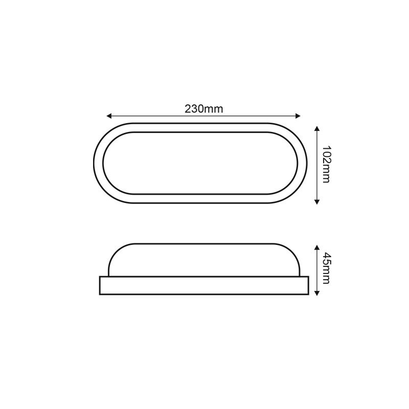 LED PC WHITE WALL LUMINAIRE 230V AC IP65 20W 1750lm 4000K 110° Ra80 - ledmania.gr