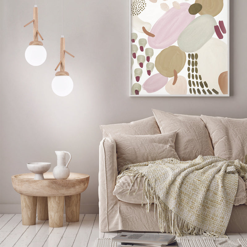 ^ΚΡΕΜΑΣΤΟ Φ/Σ 1ΧΕ14 FLORESTA ΞΥΛΟ+ΛΕΥΚΟ ΓΥΑΛΙ D15XH200CM - ledmania.gr