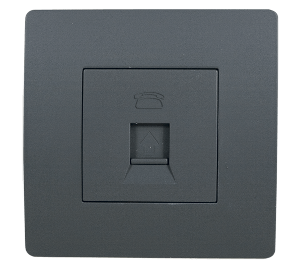 EL BASIC TZ106 TELEPHONE SOCKET GRAPHITE-OLD