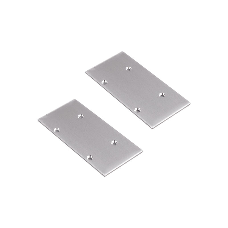 SET OF METAL END CAPS FOR P49N, 2 PCS WITHOUT HOLE - ledmania.gr