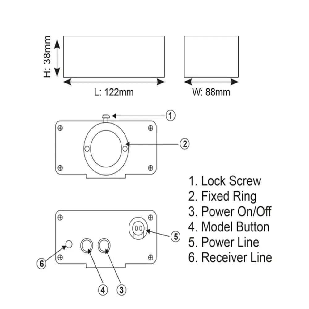 LED 16W FIBER OPTIC KIT 0,75mm 25x2-3-4-5m & RF REMOTE