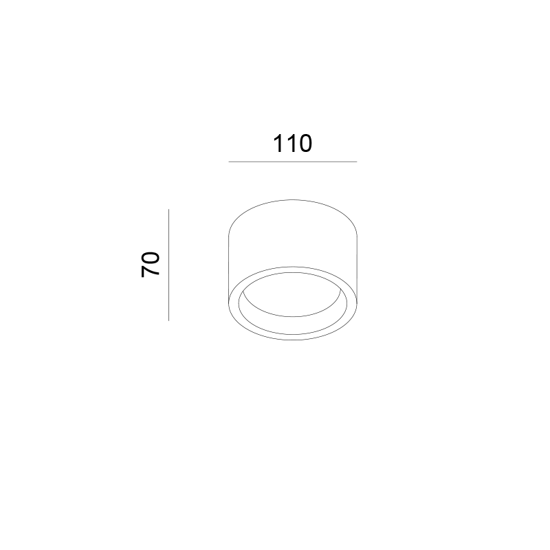 ΓΥΨΙΝΟ ΣΤΡΟΓΓΥΛΟ Φ/Σ ΟΡΟΦΗΣ ΦΥΣΙΚΟ 110*80 GENI 1*GX5 - ledmania.gr