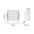 LED HIGH POWER FLOOD LUMINAIRE 240W, 37200LM, 5000K, 40°, 230V AC , IP66, IK10 - ledmania.gr