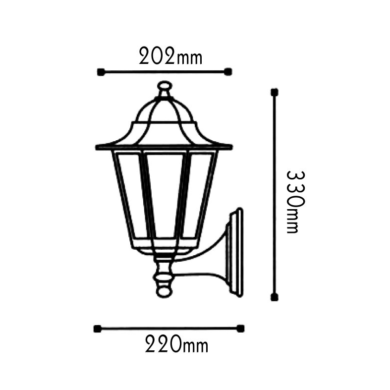 LANTERN HEXAGON RUST E27 UP - ledmania.gr