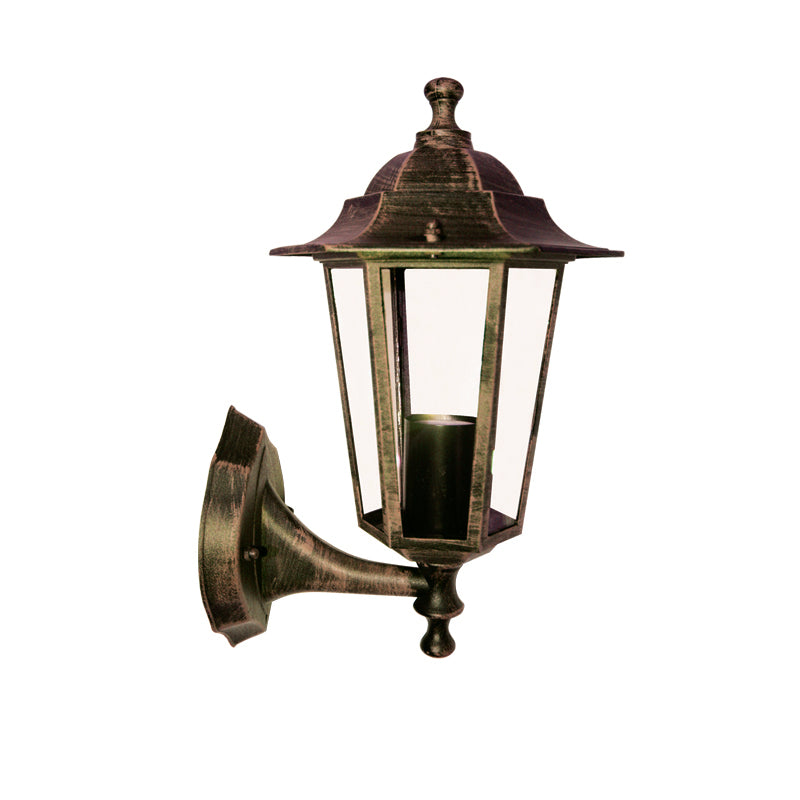 LANTERN HEXAGON RUST E27 UP - ledmania.gr