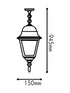 ΦΑΝΑΡΙ ΚΡΕΜΑΣΤΟ ΜΑΥΡΟ ΙΡ44 Ε27 60W RAL C0026 - ledmania.gr