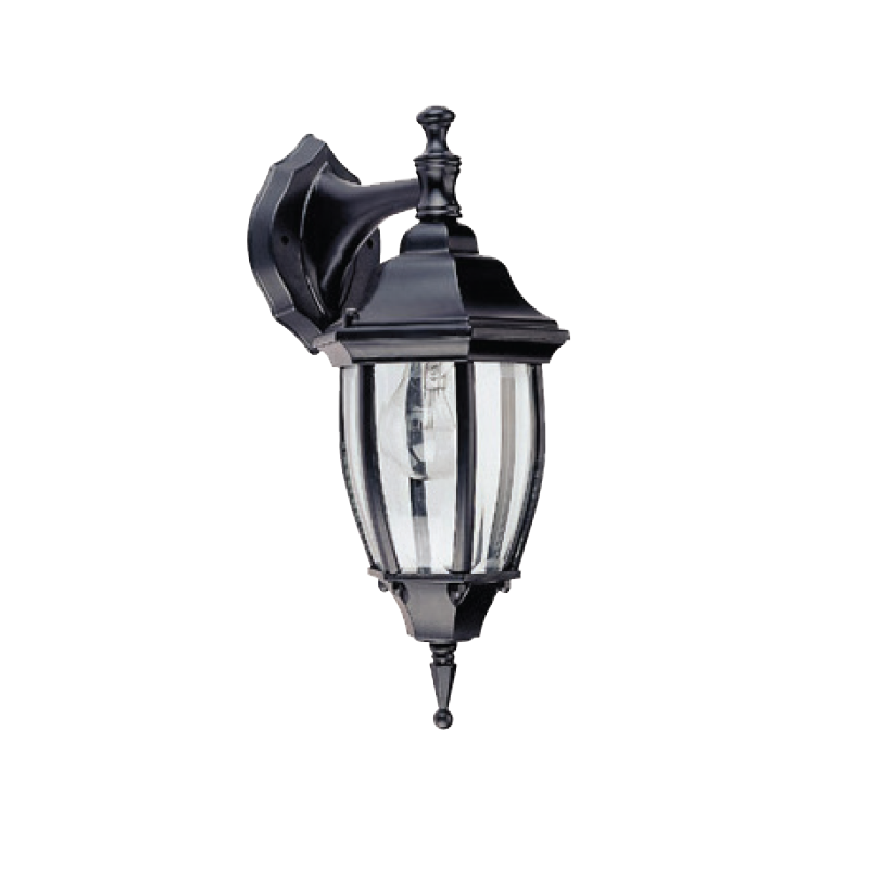 ΦΑΝΑΡΙ ΤΟΙΧΟΥ ΜΑΥΡΟ ΙΡ44 Ε27 60W ΚΑΤΩ  RAL C0026 - ledmania.gr