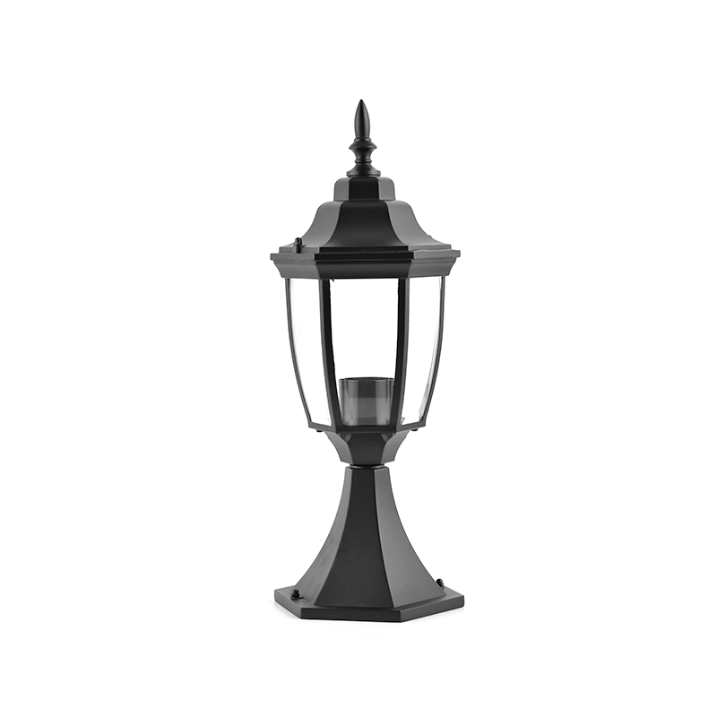 ΦΑΝΑΡΙ ΚΟΛΩΝΑΣ ΜΑΥΡΟ ΙΡ44 Ε27 60W RAL C0026 - ledmania.gr