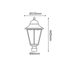 ΦΑΝΑΡΙ ΚΟΛΩΝΑΣ ΜΑΥΡΟ ΜΑΤ RAL9005M  23.5Χ44,5cm Φ60 - ledmania.gr