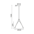 ^ΚΡΕΜΑΣΤΟ Φ/Σ 1ΧΕ27 ΛΕΥΚΟ ΜΕΤ/ΚΟ+ΔΕΡΜΑ D33XH100CM NAOMI - ledmania.gr