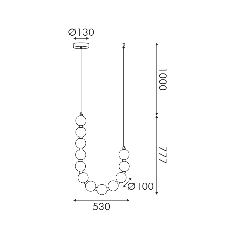 ΚΡΕΜΑΣΤΟ Φ/Σ LED 18W 1350LM IP20  ΧΡΥΣΟ ΑΛΟΥΜΙΝΙΟ + ΑΚΡΥΛΙΚΟ