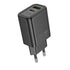 HOCO wall charger USB A + Type C PD QC3.0 3A 30W N63 black
