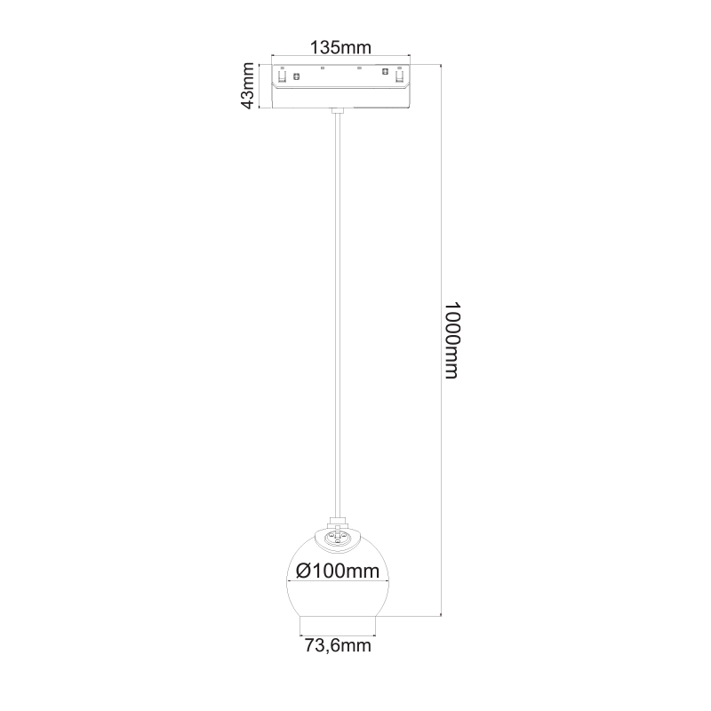 ΜΑΥΡΟ ΜΑΤ ΜΑΓΝΗΤΙΚΟ ΚΡΕΜΑΣΤΟ ΦΩΤΙΣΤΙΚΟ 48V DC 12W 3000K 1000LM 36° OSRAM RA90 Φ100*134MM - ledmania.gr