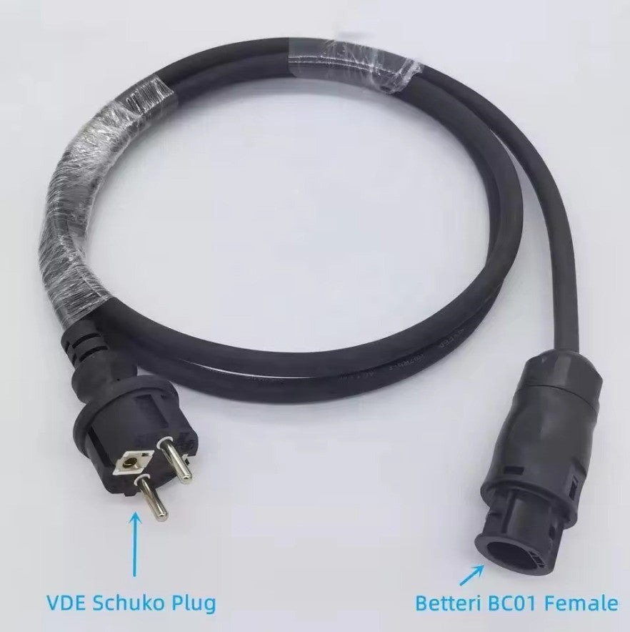 5 μέτρα Ac καλώδιο προέκτασης για Microinverters Schuko Plug Rubber Wire 3G1.5mm2 -τεμ 1
