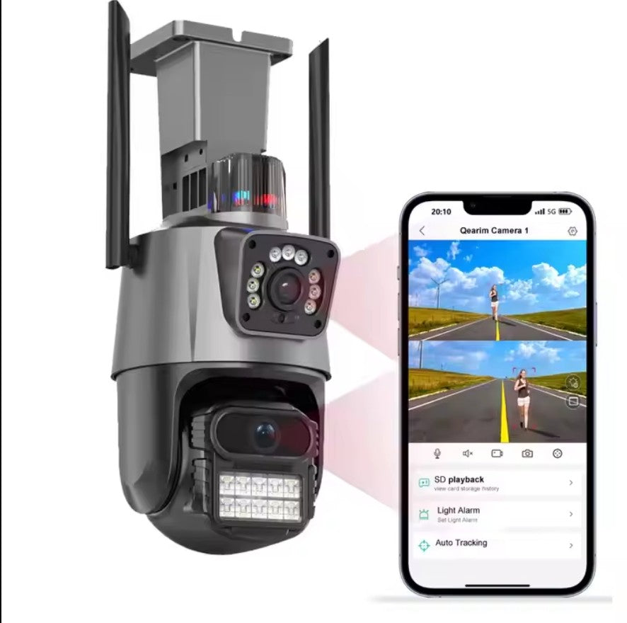 6Mp W-Fi Smart camera ICSEE APP με 2 Φακούς και συναγερμό-Ανίχνευση ανθρώπου A,I-Αδιάβροχη-Ανθεκτική σε βανδαλισμούς - ledmania.gr