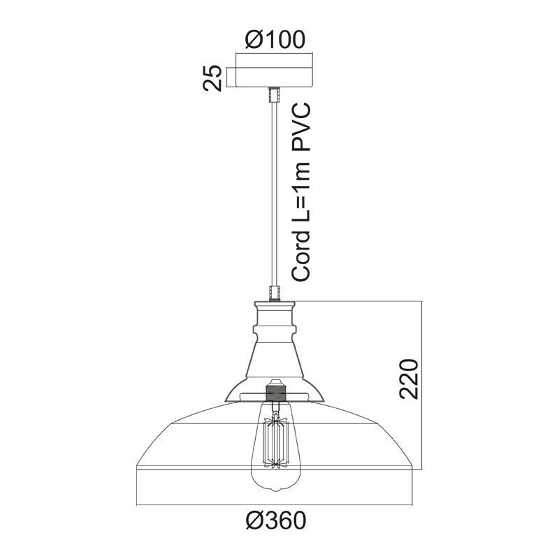 ΚΑΜΠΑΝΑ ΜΕΤΑΛΛΙΚΗ ΛΕΥΚΟ-ΧΡΥΣΟ Φ36CM 1ΧE27 MINORE - ledmania.gr