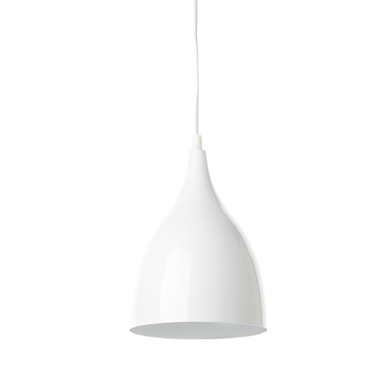 ΜΕΤΑΛΛΙΚΗ ΚΑΜΠΑΝΑ 1ΧΕ27 ΛΕΥΚΗ Φ17χΗ23cm ROXANNE - ledmania.gr