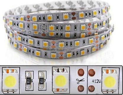 ΒΥΘΙΖΟΜΕΝΗ ΤΑΙΝIA LED 12V DC 14.4W/m 60 LED/m 5050 ΨΥΧΡΟ IP68 ΣΤΕΓΑΝΗ-(Τιμή μέτρου) - ledmania.gr