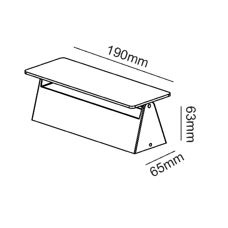 LED SMD WALL LUMINAIRE 7W 210LM 190° 230V AC 3.000K DARK GREY CRI80 IP54 30.000HRS - ledmania.gr