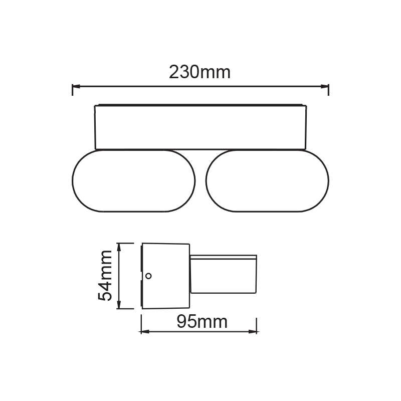 ^LED SMD WALL LUMINAIRE 13W 630LM 100° 230V AC 3.000K DARK GREY CRI80 IP54 30.000HRS - ledmania.gr