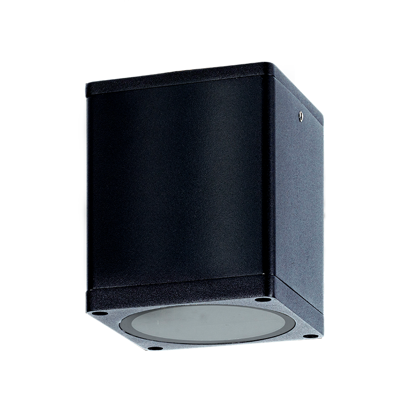 GU10  SQUARE CEILING LUMINAIRE 230V AC BLACK IP65 GU10 MAX.35W - ledmania.gr