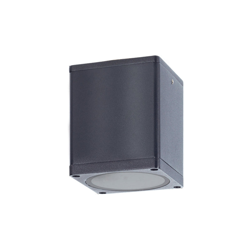 ^GU10  SQUARE CEILING LUMINAIRE 230V AC DARK GREY IP65 GU10 MAX.35W - ledmania.gr