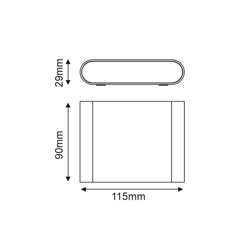 LED SMD WALL LUMINAIRE 7W 310LM 60° 230V AC 3.000K RUSTY CRI80 IP54 30.000HRS