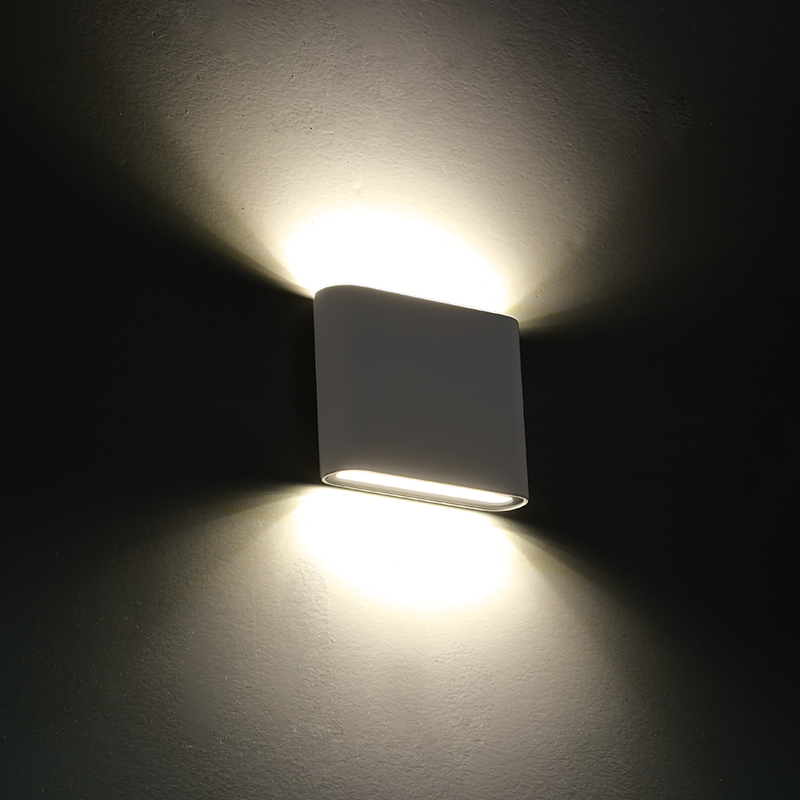 ^LED SMD WALL LUMINAIRE 7W 310LM 60° 230V AC 3.000K MATT WHITE CRI80 IP54 30.000HRS - ledmania.gr