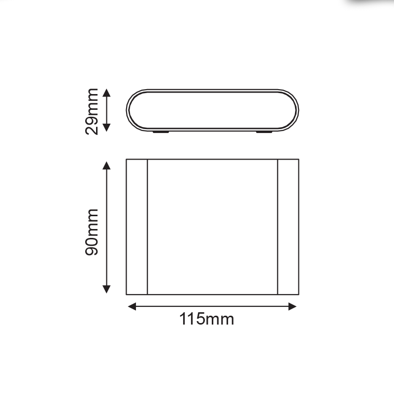 ^LED SMD WALL LUMINAIRE 7W 310LM 60° 230V AC 3.000K MATT WHITE CRI80 IP54 30.000HRS - ledmania.gr