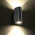 ^LED HP WALL LUMINAIRE 6W 300LM 50° 230V AC 3.000K DARK GREY CRI80 IP54 30.000HRS - ledmania.gr