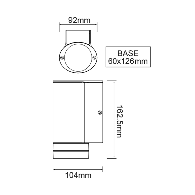 ^GU10 WALL LUMINAIRE 230V AC DARK GREY IP54 MAX.35W - ledmania.gr