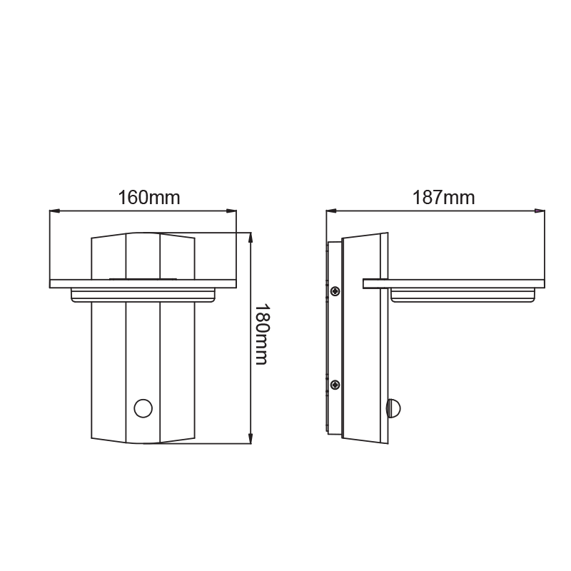 ^LED SMD WALL SENSOR LUMINAIRE 7W 440LM 145° 230V AC 3.000K DARK GREY CRI80 IP54 30.000HRS - ledmania.gr